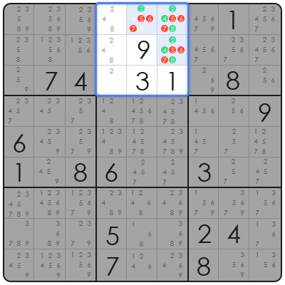 sudoku app with auto candidate mode